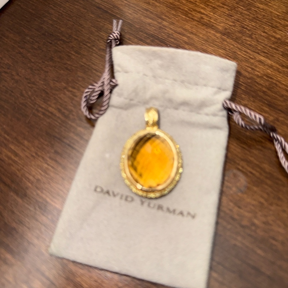 David Yurman Citrine Gold and silver Pendant
